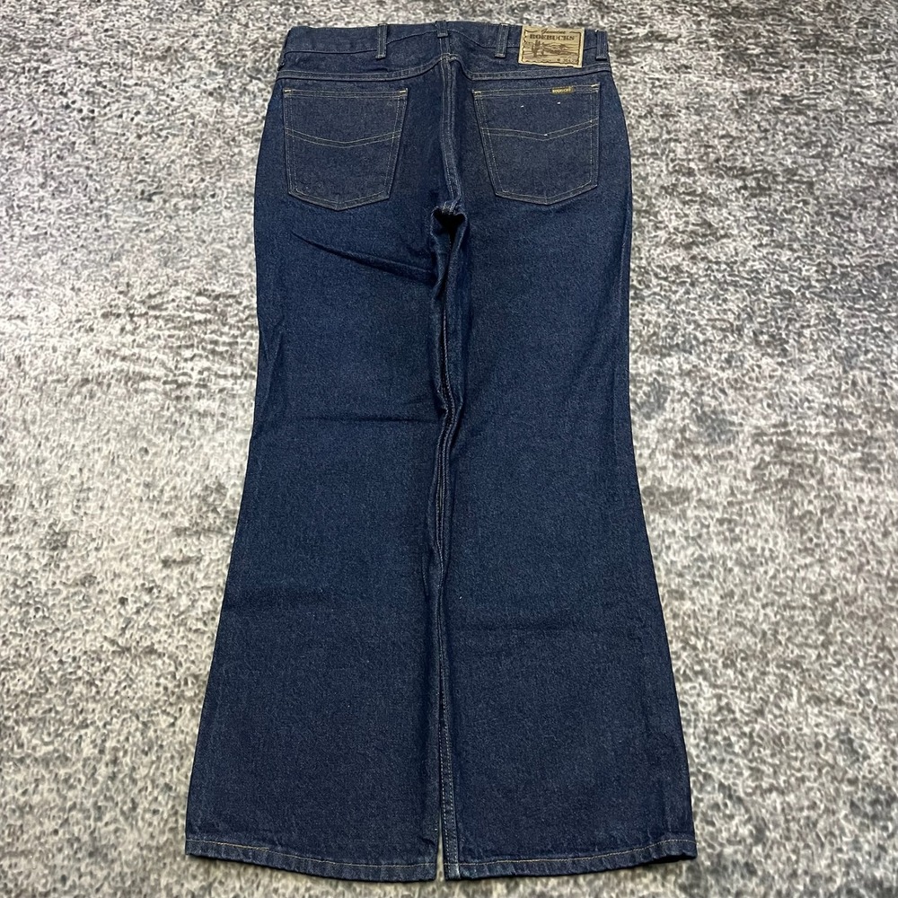 VTG Sears Roebucks Jeans Mens 34x29 Blue Flare Bootcut Western Hippie 70s 80s